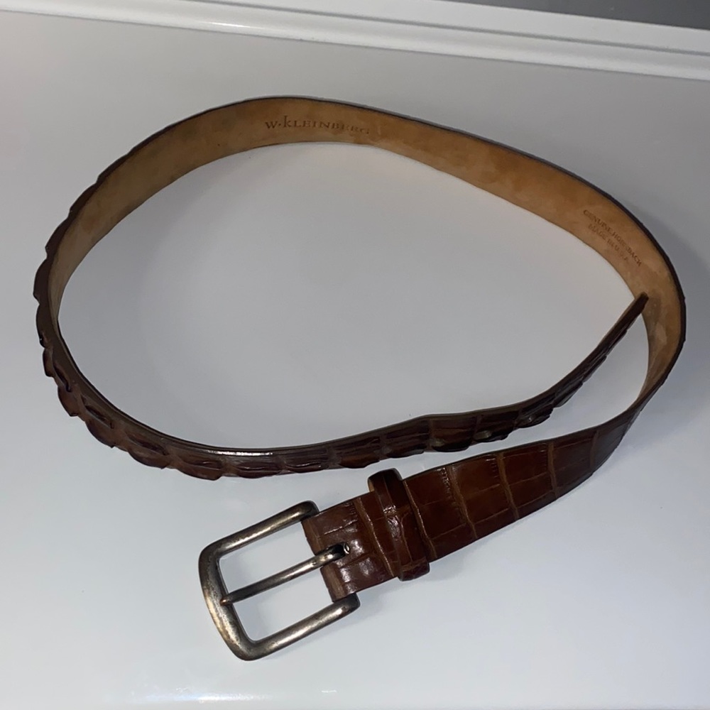 Horn back alligator belt
